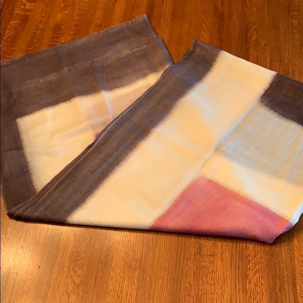 100% Merino Wool Geometric Scarf, Soft as Silk!